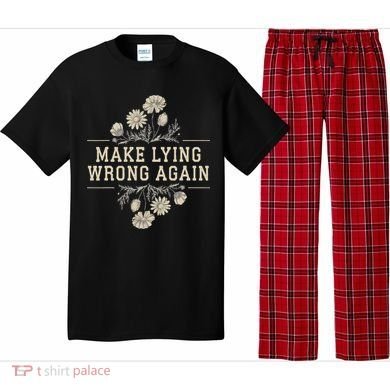 Make Lying Wrong Again Wildflowers Anti Trump Subtle Protest Pajama Set