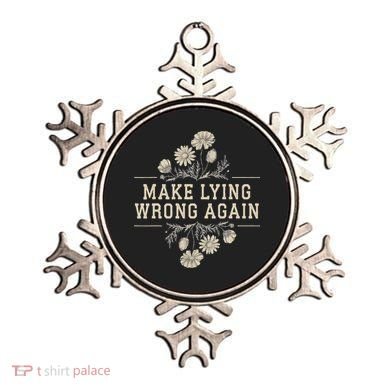 Make Lying Wrong Again Wildflowers Anti Trump Subtle Protest Ornament