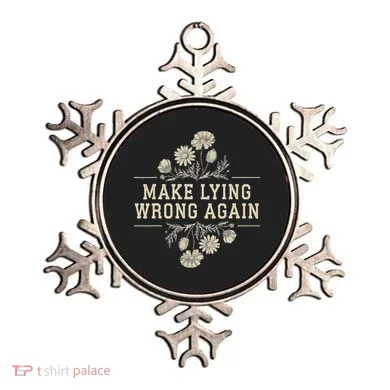 Make Lying Wrong Again Wildflowers Anti Trump Subtle Protest Ornament