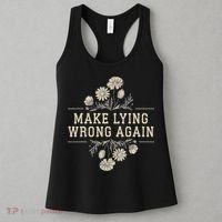 Make Lying Wrong Again Wildflowers Anti Trump Subtle Protest Women's Tank Top thumb 3