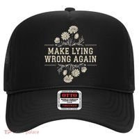 Make Lying Wrong Again Wildflowers Anti Trump Subtle Protest Hat thumb 0