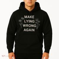 Make Lying Wrong Again Wildflowers Anti Trump Subtle Protest Hoodie thumb 2