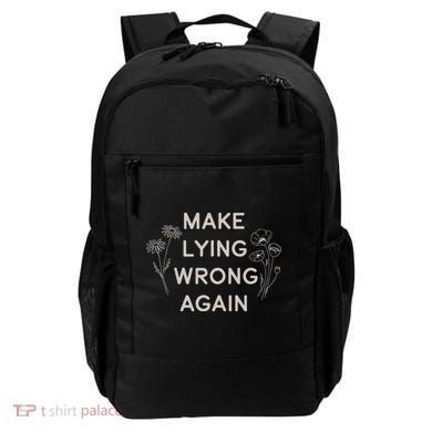 Make Lying Wrong Again Wildflowers Anti Trump Subtle Protest Backpack