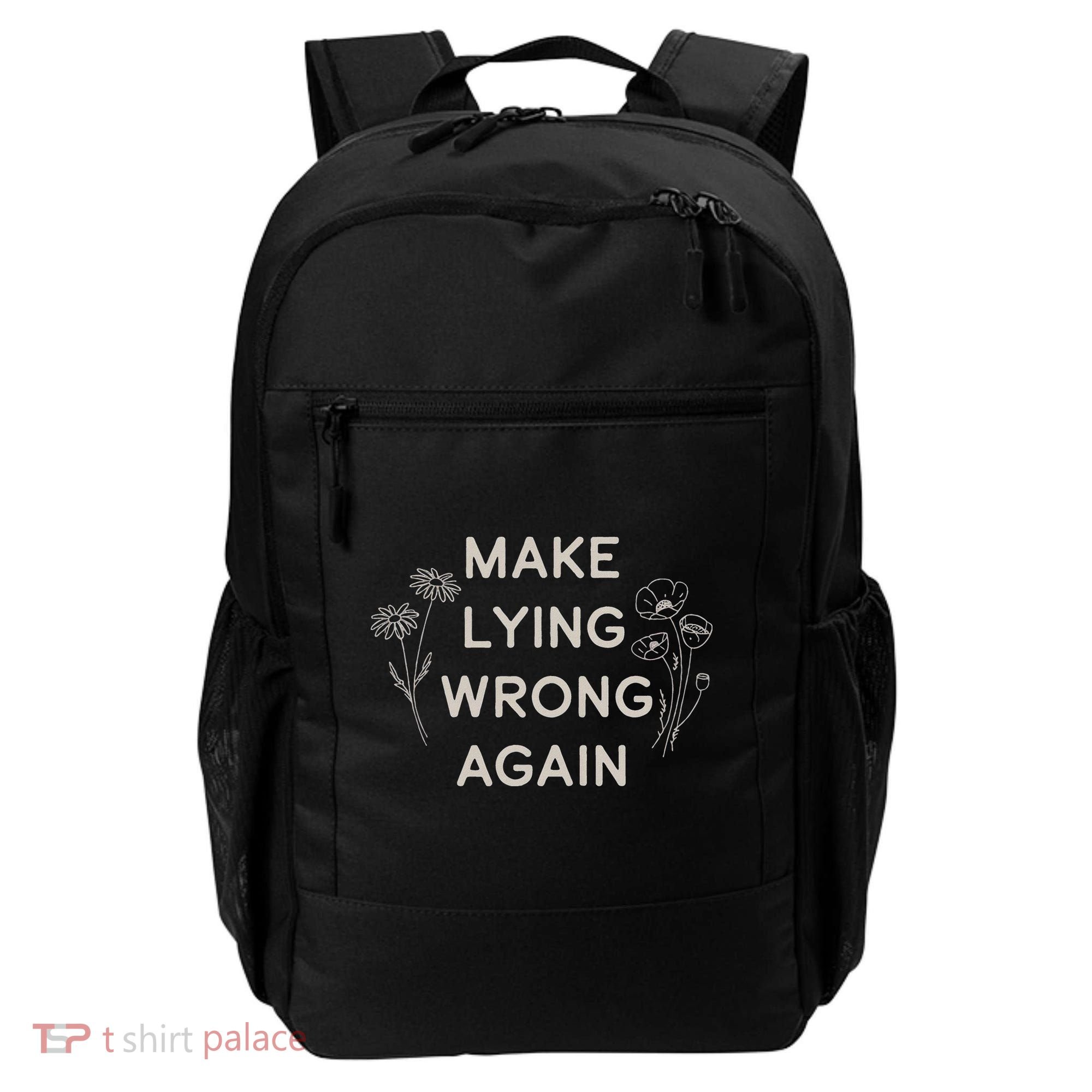 Make Lying Wrong Again Wildflowers Anti Trump Subtle Protest Backpack