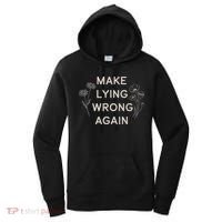 Make Lying Wrong Again Wildflowers Anti Trump Subtle Protest Women's Hoodie thumb 0