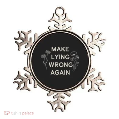 Make Lying Wrong Again Wildflowers Anti Trump Subtle Protest Ornament
