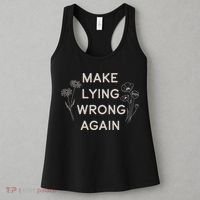 Make Lying Wrong Again Wildflowers Anti Trump Subtle Protest Women's Tank Top thumb 3