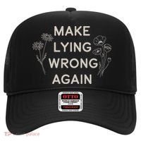 Make Lying Wrong Again Wildflowers Anti Trump Subtle Protest Hat thumb 0