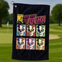 Mexican Lucha Wrestling Golf Towel thumb 1