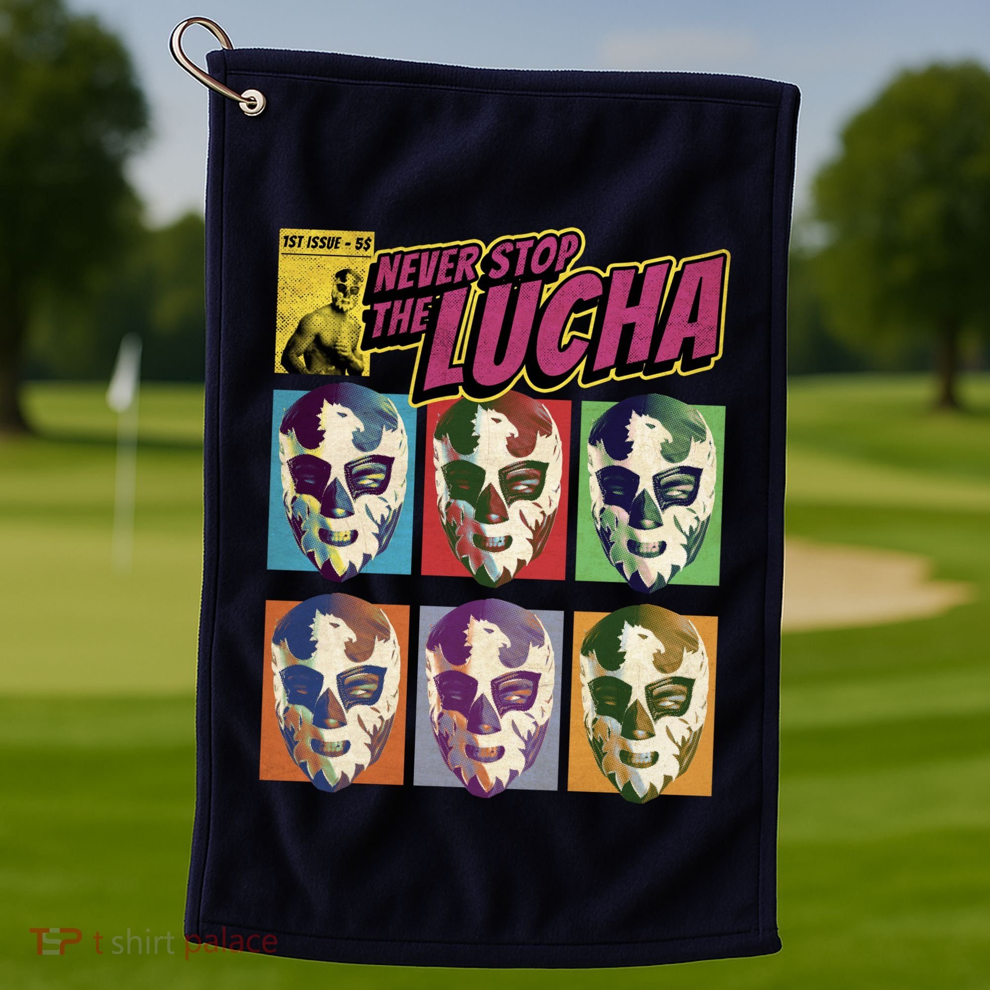 Mexican Lucha Wrestling Golf Towel