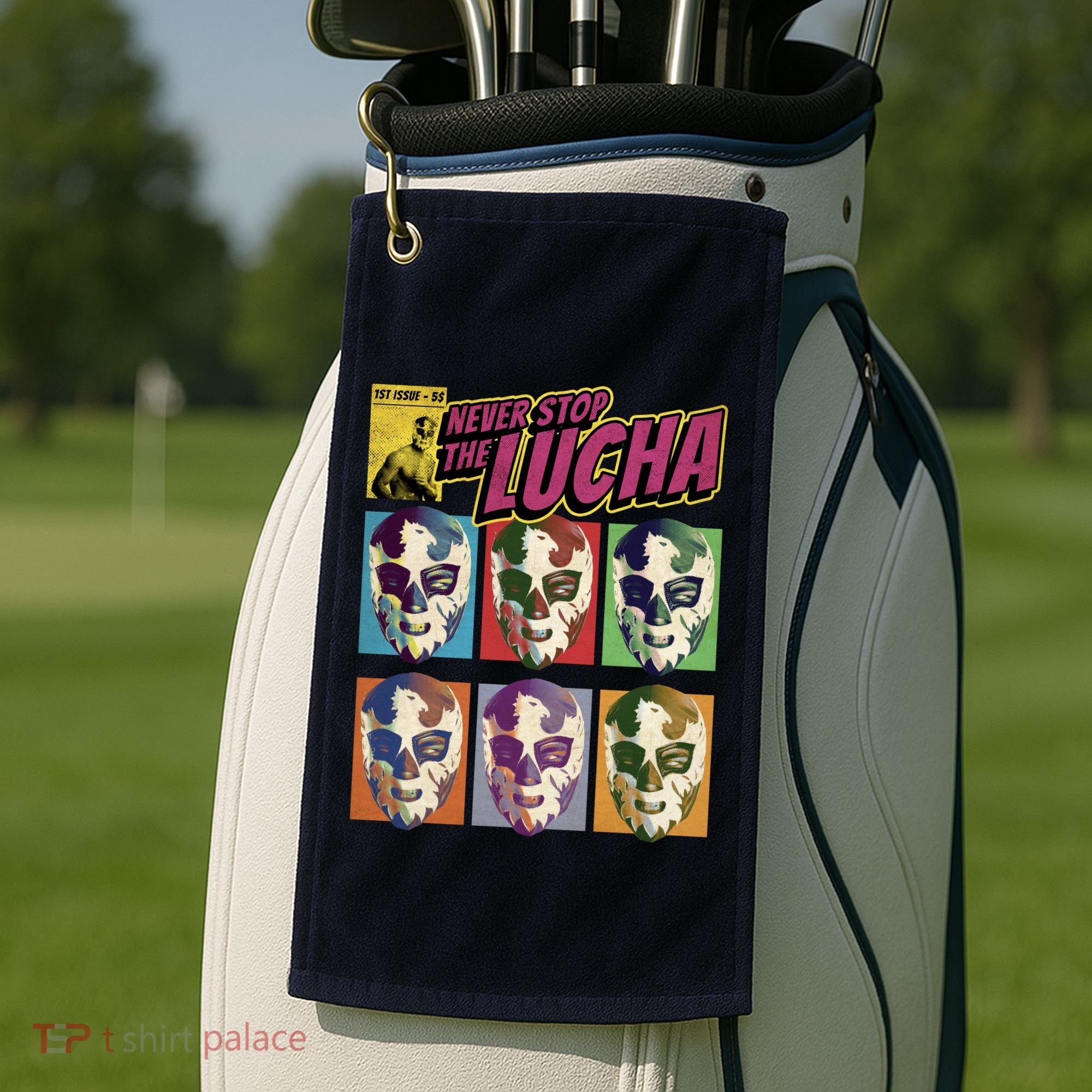 Mexican Lucha Wrestling Golf Towel