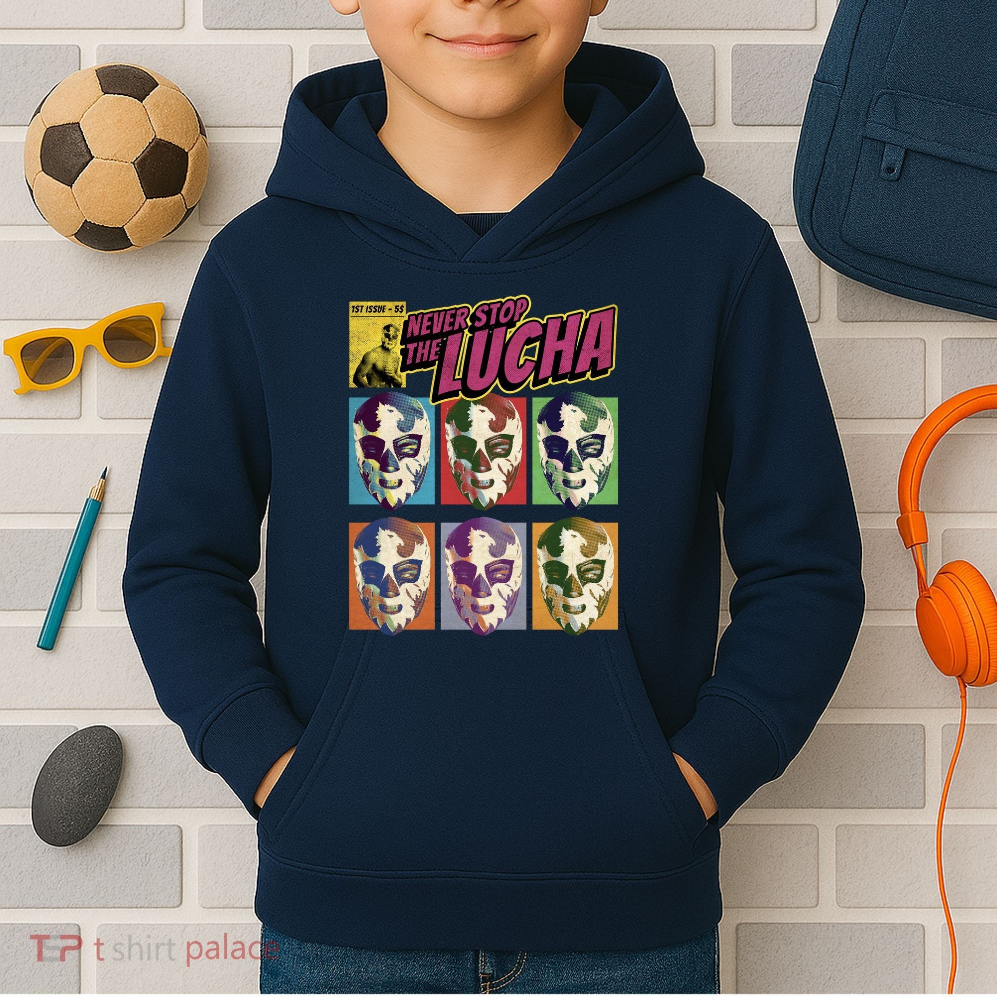Mexican Lucha Wrestling Kids Hoodie