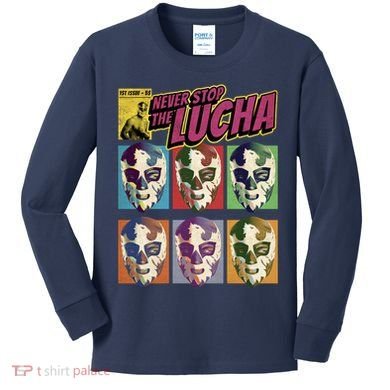 Mexican Lucha Wrestling Kids Long Sleeve Shirt