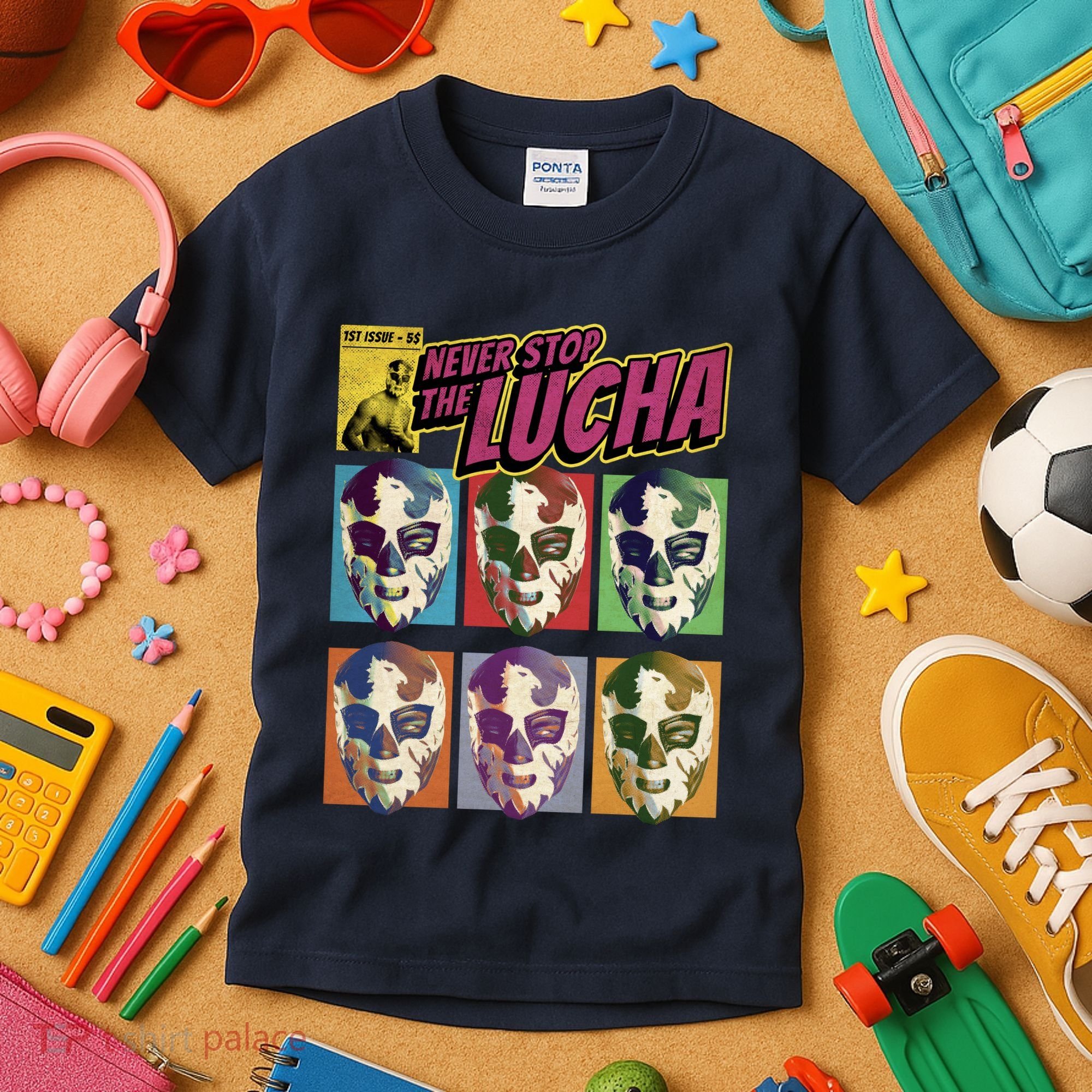Mexican Lucha Wrestling Kids T-Shirt
