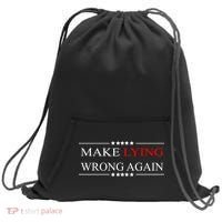 Make Lying Wrong Again Anti Trump Political Sweatshirt Cinch Pack Bag thumb 0