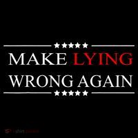 Make Lying Wrong Again Anti Trump Political Button thumb 1