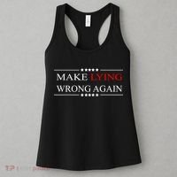 Make Lying Wrong Again Anti Trump Political Women's Tank Top thumb 3