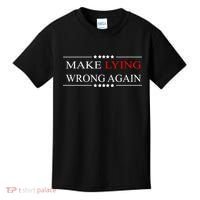 Make Lying Wrong Again Anti Trump Political Kids T-Shirt thumb 0