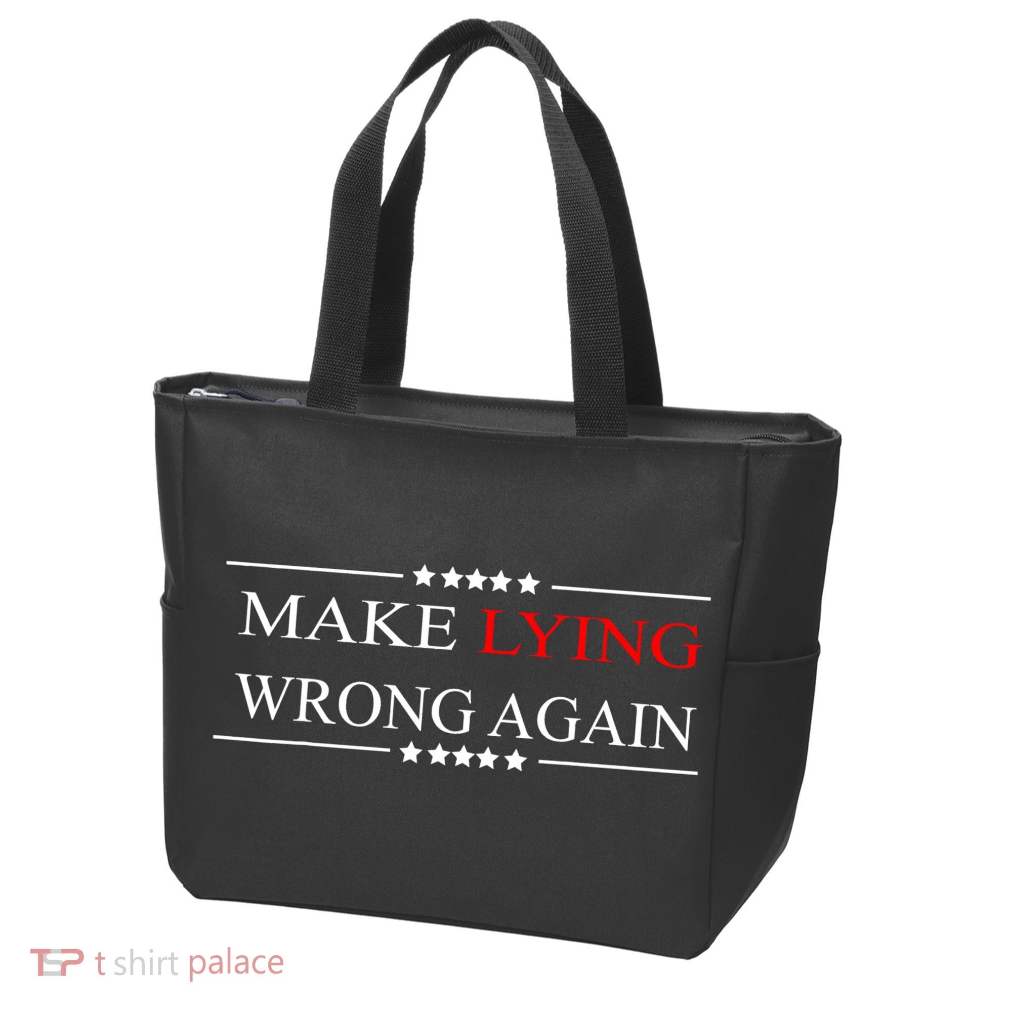 Make Lying Wrong Again Anti Trump Political Tote Bag
