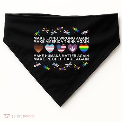 Make Lying Wrong Again Human’S Rights Apparel USA-Made Doggie Bandana