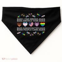 Make Lying Wrong Again Human’S Rights Apparel USA-Made Doggie Bandana thumb 0