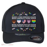 Make Lying Wrong Again Human’S Rights Apparel Flexfit Unipanel Trucker Cap thumb 0