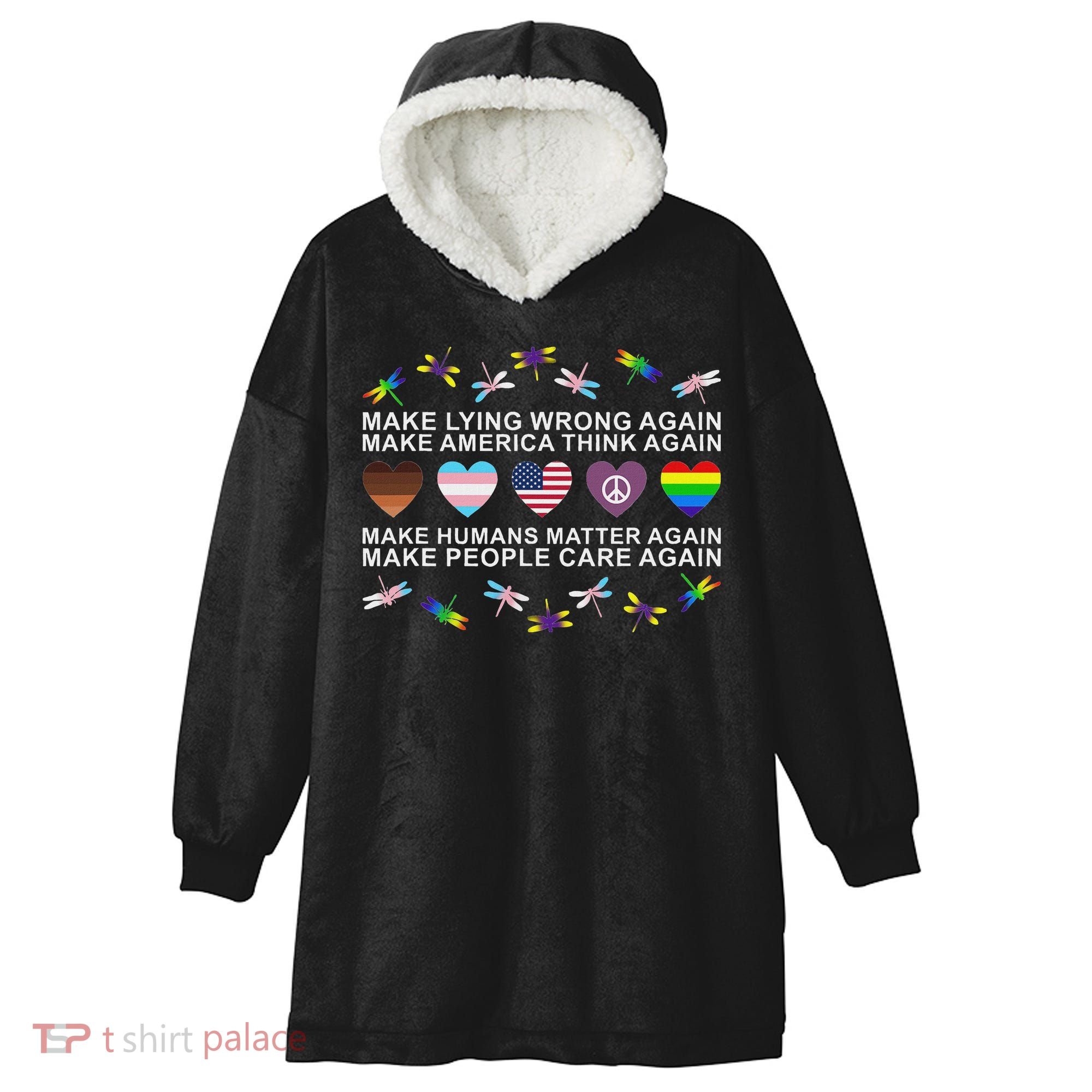 Make Lying Wrong Again Human’S Rights Apparel Hooded Wearable Blanket