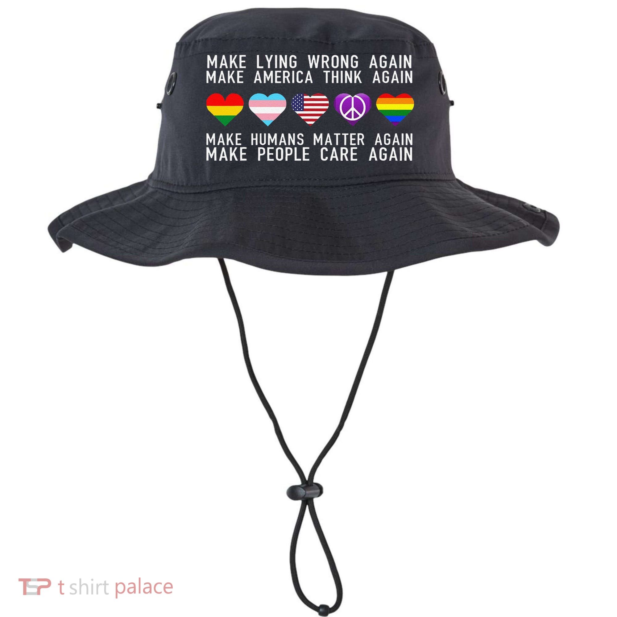 Make Lying Wrong Again Human Rights Sarcastic Statement Bucket Hat