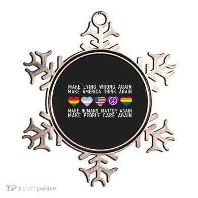 Make Lying Wrong Again Human Rights Sarcastic Statement Ornament