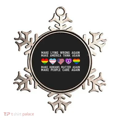 Make Lying Wrong Again Human Rights Sarcastic Statement Ornament