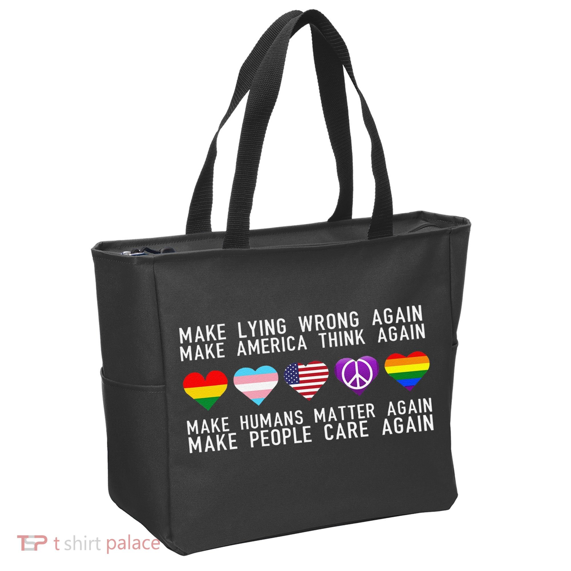 Make Lying Wrong Again Human Rights Sarcastic Statement Tote Bag