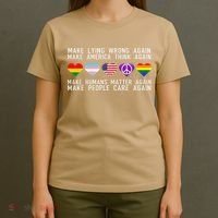 Make Lying Wrong Again Human Rights Sarcastic Statement T-Shirt thumb 4
