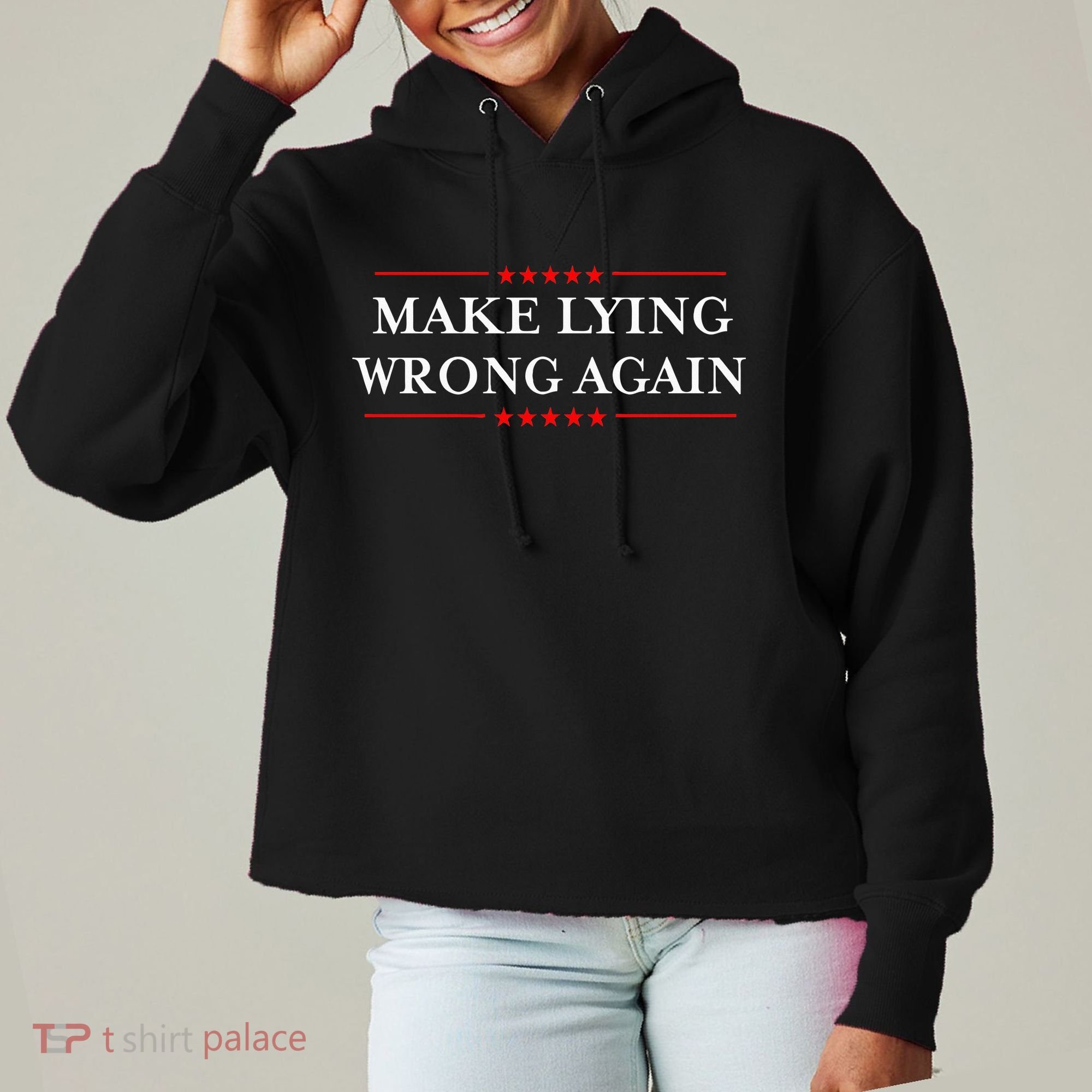 Make Lying Wrong Again Gift Resist Racism Antitrump Ladies Heavyweight Boxy Pullover Hoodie