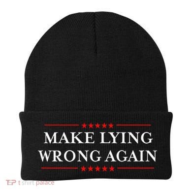 Make Lying Wrong Again Gift Resist Racism Antitrump Beanie