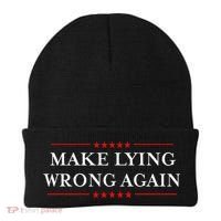 Make Lying Wrong Again Gift Resist Racism Antitrump Beanie thumb 0