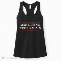 Make Lying Wrong Again Gift Resist Racism Antitrump Women's Tank Top thumb 0