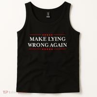 Make Lying Wrong Again Gift Resist Racism Antitrump Tank Top thumb 2