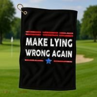 Make Lying Wrong Again Golf Towel thumb 1