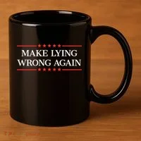 Make Lying Wrong Again Cute Gift 11oz C Handle Ceramic Mug thumb 3
