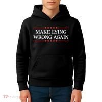 Make Lying Wrong Again Cute Gift Kids Hoodie thumb 4