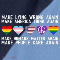 Make Lying Wrong Again Make America Think Again Make Human Matter Again Sarcasti Raglan Baseball Sleeve Shirt thumb 2