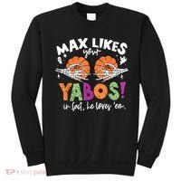 Max Likes Your Yabos In Fact Funny Pumpkin Halloween Scary Sweatshirt thumb 0