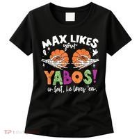 Max Likes Your Yabos In Fact Funny Pumpkin Halloween Scary Women's T-Shirt thumb 0