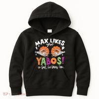 Max Likes Your Yabos In Fact Funny Pumpkin Halloween Scary Kids Hoodie thumb 0