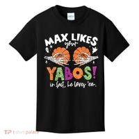 Max Likes Your Yabos In Fact Funny Pumpkin Halloween Scary Kids T-Shirt thumb 0