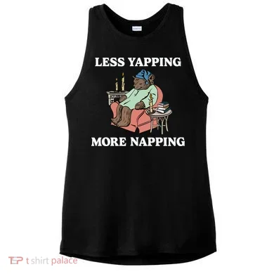 Middleclassfancy Less Yapping More Napping Ladies PosiCharge Tri-Blend Wicking Tank
