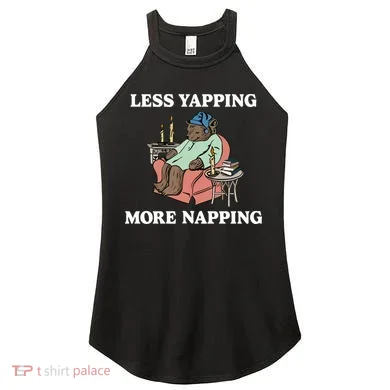 Middleclassfancy Less Yapping More Napping Women's Perfect Tri Rocker Tank