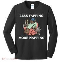 Middleclassfancy Less Yapping More Napping Kids Long Sleeve Shirt thumb 0