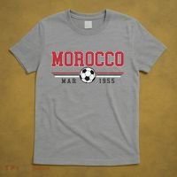 Morocco MAR 1955 Futbol World Soccer Crest T-Shirt thumb 5