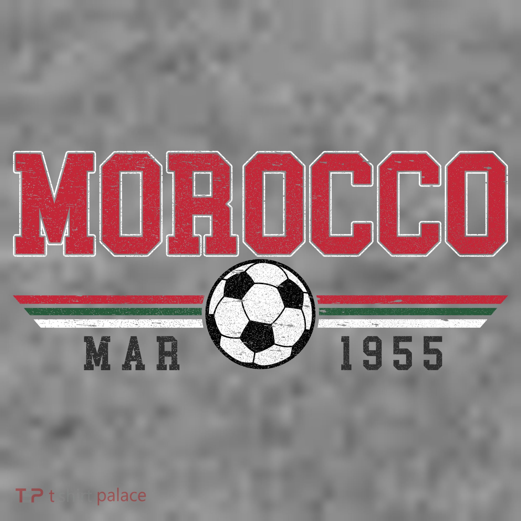 Morocco MAR 1955 Futbol World Soccer Crest Pajama Set